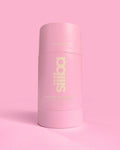 Pink deodorant container with 'Siiiba' branding on a pink background